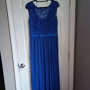 David's Bridal Cobalt Blue Dress